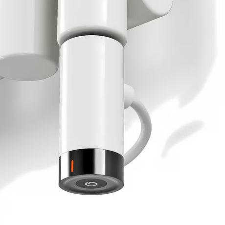 Balta blizgi kaitinimo elementas House Level One pro šildymui ir rankšluosčių džiovinimui su elektroniniu reguliavimu.