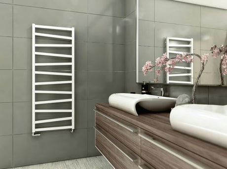 Baltas kombinuotas rankšluosčių džiovintuvas House Level Zet 50x157,2 cm su šoniniu prijungimu