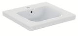 Pakabinami keraminis praustuvas Ideal Standard Connect Freedom 60x55,5 cm, baltos spalvos, su anga pro maišytuvui centre.