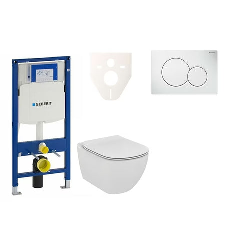 Pakabinami WC komplektas Ideal Standard Tesi su moduliu Geberit Duofix ir mygtuku Sigma 01 baltos spalvos