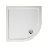 Balta pusapvalis dušo padėklas Ideal Standard iš lieto marmuro 91x91 cm