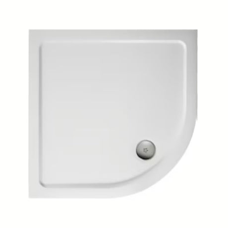 Balta pusapvalis dušo padėklas Ideal Standard iš lieto marmuro 91x91 cm