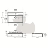 Ideal Standard Strada pakabinami kampuotas baltos spalvos praustuvas su anga maišytuvui centre