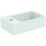 Ideal Standard Strada keraminis mažas praustuvas 45 x 27 cm baltos spalvos su anga maišytuvui kairėje