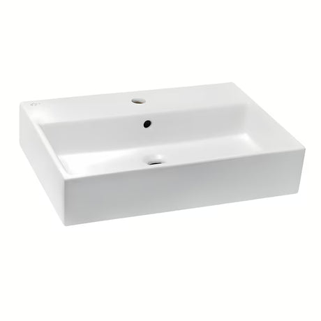 Baltas keraminis pakabinamas praustuvas Ideal Standard Strada 60x42 cm su anga pro maišytuvui centre