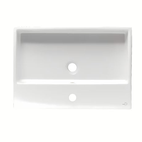 Baltas keraminis pakabinamas praustuvas Ideal Standard Strada 60x42 cm su anga pro maišytuvui centre