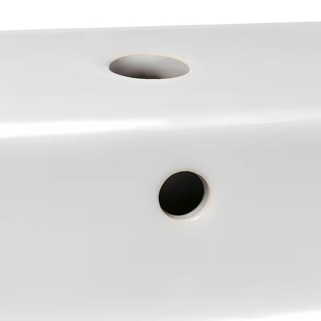Baltas keraminis pakabinamas praustuvas Ideal Standard Strada 60x42 cm su anga pro maišytuvui centre