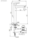 Ideal Standard Tesi aukštas praustuvo maišytuvas chromo spalvos, be nuotako komplekto