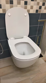 Baltas pakabinamas KLOZETAS Ideal Standard Tesi su AquaBlade technologija ir sėdyne su softclose