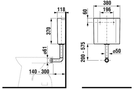 Balta potinkinis bakelis tualetui  Jika su DualFlush 3/6 l nuleidimo mechanizmu