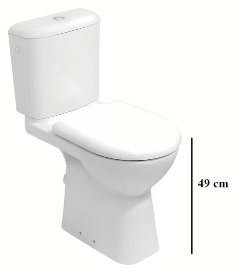 Baltas PASTATOMAS klozetas Jika Deep su DualFlush nuleidimo sistema ir horizontaliu nuotaku