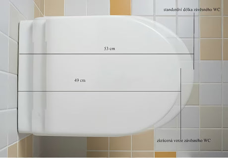 Pakabinamas KLOZETAS Jika Lyra Plus iš baltos keramikos su taupiu DualFlush nuleidimu ir galiniu nuotaku.