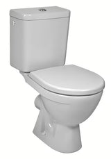 Baltas PASTATOMAS klozetas Jika Lyra Plus su giliu nuplovimu ir bakeliu su DualFlush.