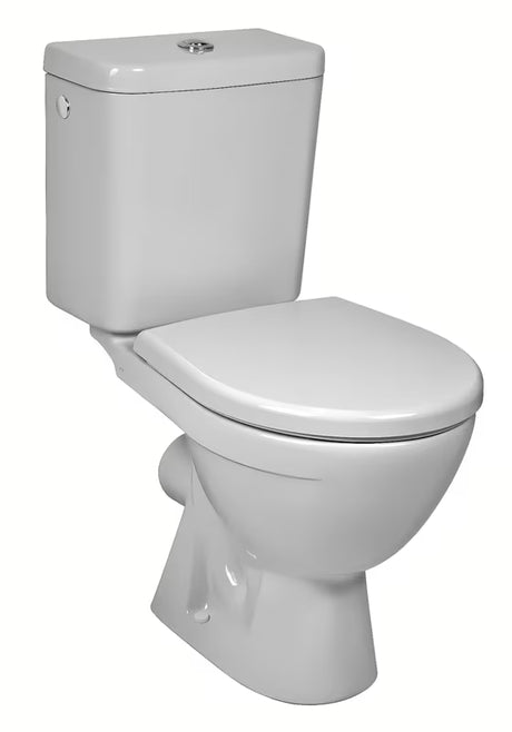 Baltas PASTATOMAS klozetas Jika Lyra Plus su giliu nuplovimu ir bakeliu su DualFlush.