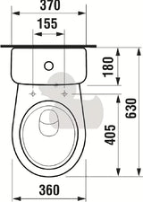 Baltas PASTATOMAS klozetas Jika Lyra Plus su giliu nuplovimu ir bakeliu su DualFlush.
