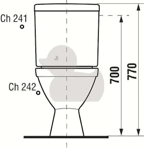 Baltas pastatomas KLOZETAS Jika Lyra Plus su giliu nuplovimu ir bakeliu su DualFlush 3/6 l