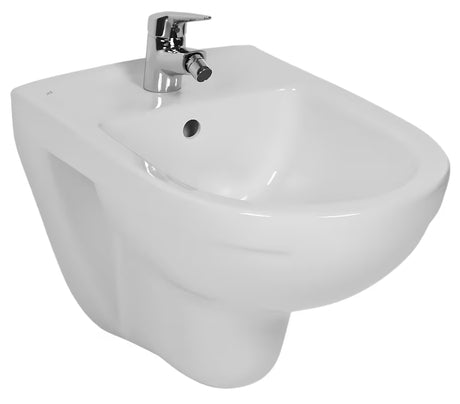 Baltas pakabinamas bidė Jika Lyra Plus su anga pro maišytuvui