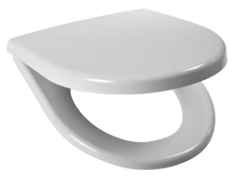 Balta KLOZETO dangtis Jika Lyra Plus iš duroplasto su softclose technologija ir plastikiniais vyriais.
