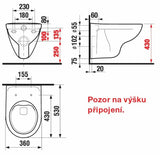 Pakabinamas KLOZETAS Jika Lyra Plus rimless  baltos spalvos pro moderniam vonios kambariui