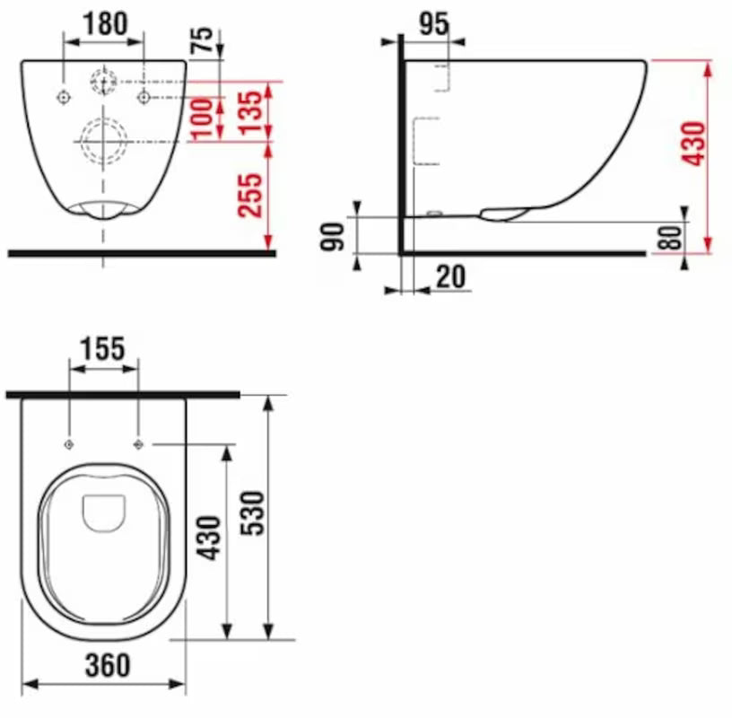 Baltas pakabinamas KLOZETAS Jika Mio su Rimless technologija rimless  ir paslėptu tvirtinimu.