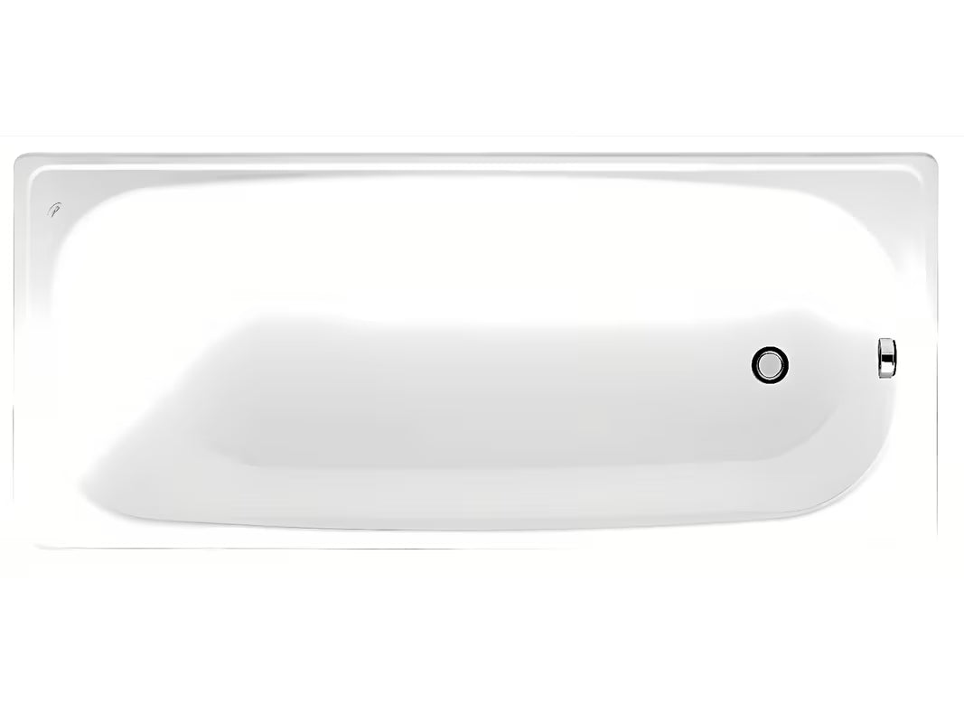 Stačiakampė sėdimoji vonia Jika Riga 120x70 cm iš emaliuoto plieno pro kairinei ir dešininei montavimo pusei