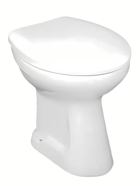 Pastatomas WC Jika Sam baltos spalvos su vertikaliu nuotaku, be bakelio