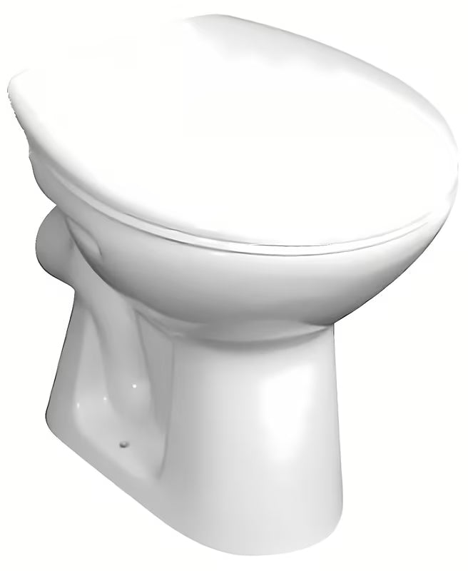 Pastatomas WC Jika Zeta baltos spalvos su giliu nuplovimu ir horizontaliu nuotaku
