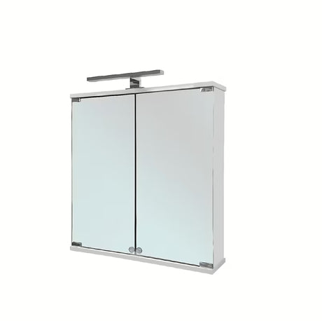 Balta veidrodinė spintelė Jokey Kandi 60 x 69 cm su stiklinėmis durelėmis ir LED taškiniu apšvietimu