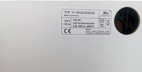 Balta veidrodinė spintelė Jokey Kandi 60 x 69 cm su stiklinėmis durelėmis ir LED taškiniu apšvietimu
