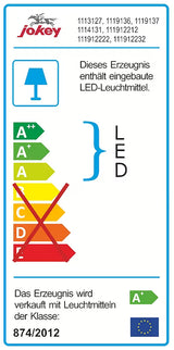 Balta veidrodinė spintelė Jokey Kandi 60 x 69 cm su stiklinėmis durelėmis ir LED taškiniu apšvietimu