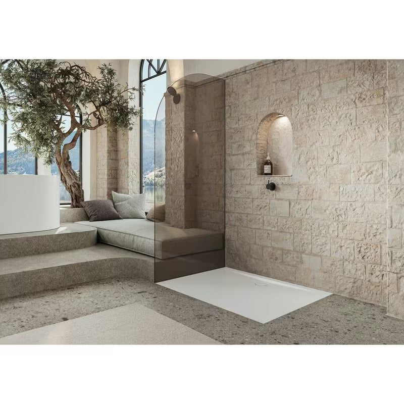 Balta stačiakampis dušo padėklas Kaldewei Superplan Zero 80x150 cm iš emaliuoto plieno