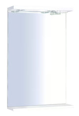 Stačiakampis LED veidrodis Keramia Pro 60x80 cm su baltu rėmu, vertikalus.