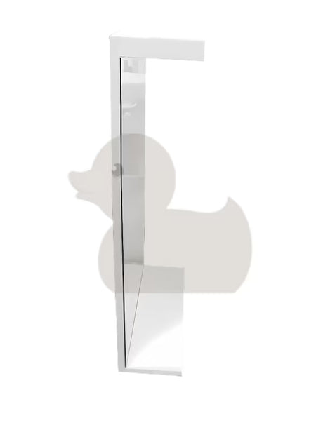 Stačiakampis LED veidrodis Keramia Pro 60x80 cm su baltu rėmu, vertikalus.