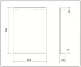 Stačiakampis LED veidrodis Keramia Pro 60x80 cm su baltu rėmu, vertikalus.