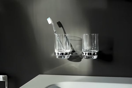 Keuco Moll sieninis stiklinės laikiklis chromo spalvos su stikline