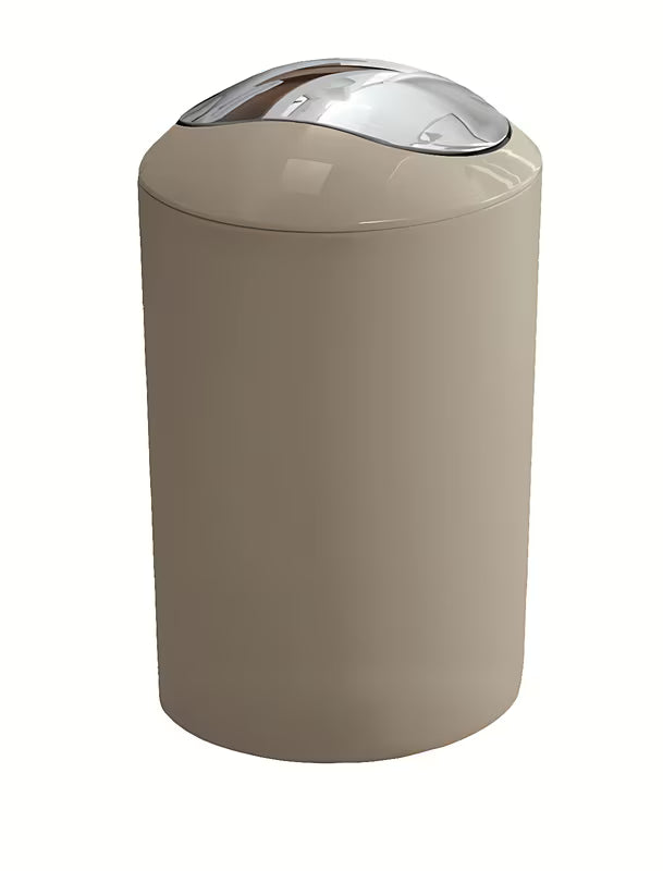Šviesiai smėlio spalvos šiukšliųdėžė  Kleine Wolke Glossy su atverčiamu dangteliu, 5 l talpos
