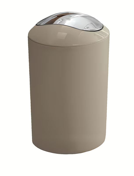 Šviesiai smėlio spalvos šiukšliųdėžė  Kleine Wolke Glossy su atverčiamu dangteliu, 5 l talpos