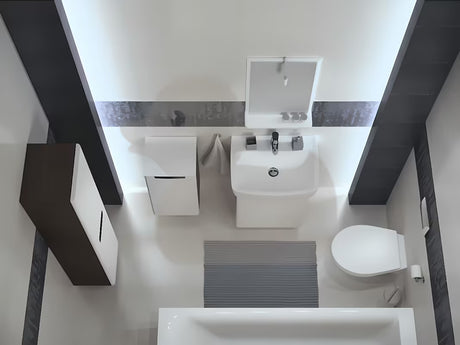 Keraminis baldinis praustuvas Kolo Rekord 50 x 38 cm, baltos spalvos, su anga pro maišytuvui centre.