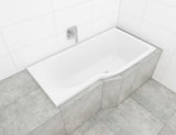 Laguna Beáta Plus asimetrinė kampinė vonia dešinė 160x80 cm iš lieto PMMA akrilo, blizgaus paviršiaus