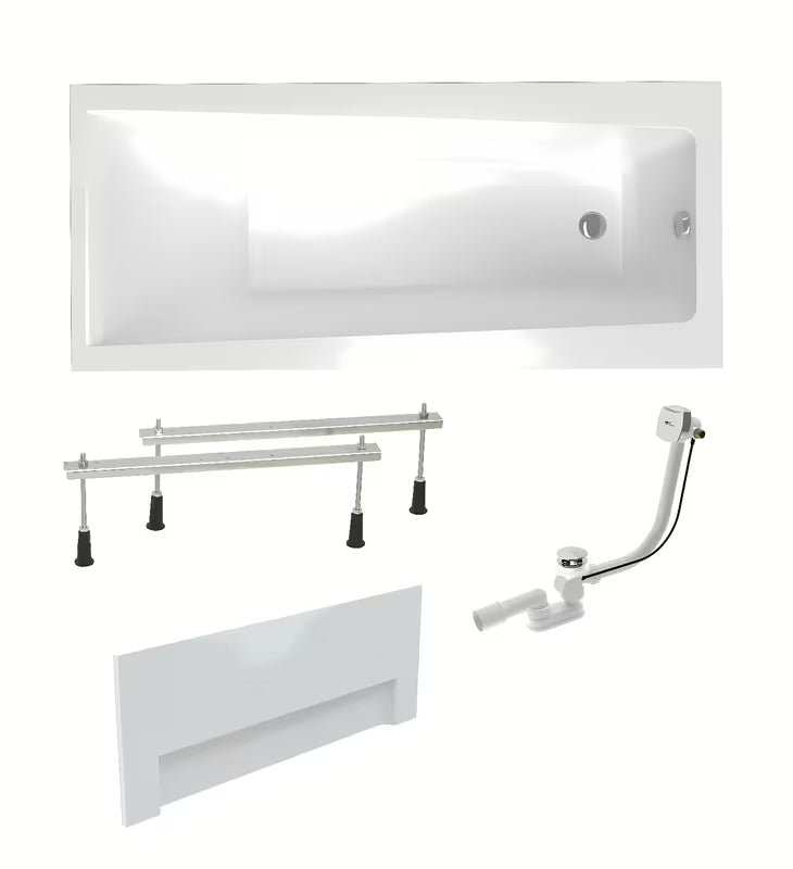 Stačiakampė akrilinė vonia Laguna Idea Plus 170 x 75 cm su kairine ir dešinine orientacija