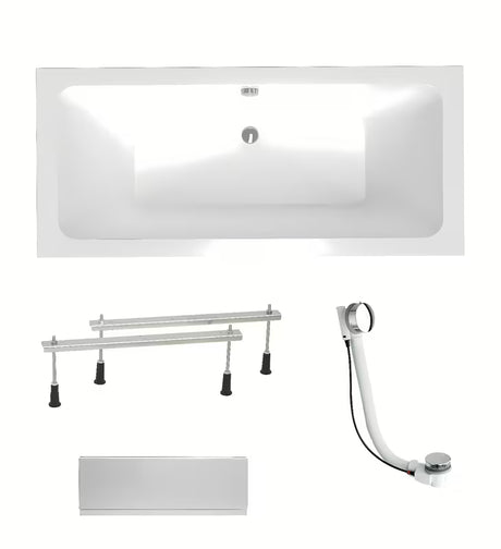 Stačiakampė akrilinė vonia Laguna Nora Plus 160 x 75 cm pro kairinei ir dešininei orientacijai