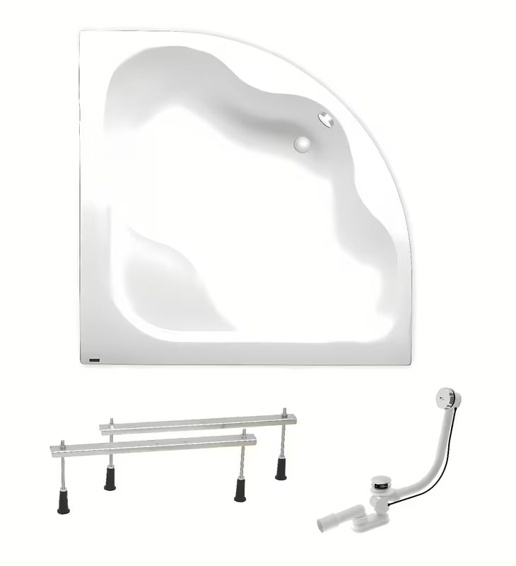 Kampinė akrilinė vonia Laguna Syntia Plus 150x150 cm pro, kairinė ir dešininė versija