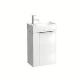 Baltas keraminis mažas praustuvas Laufen Kartell 46x28 cm su lengvai prižiūrimu paviršiumi