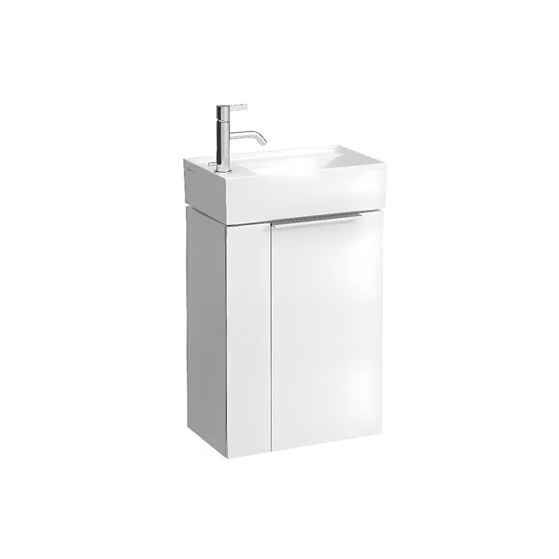 Baltas keraminis mažas praustuvas Laufen Kartell 46x28 cm su lengvai prižiūrimu paviršiumi