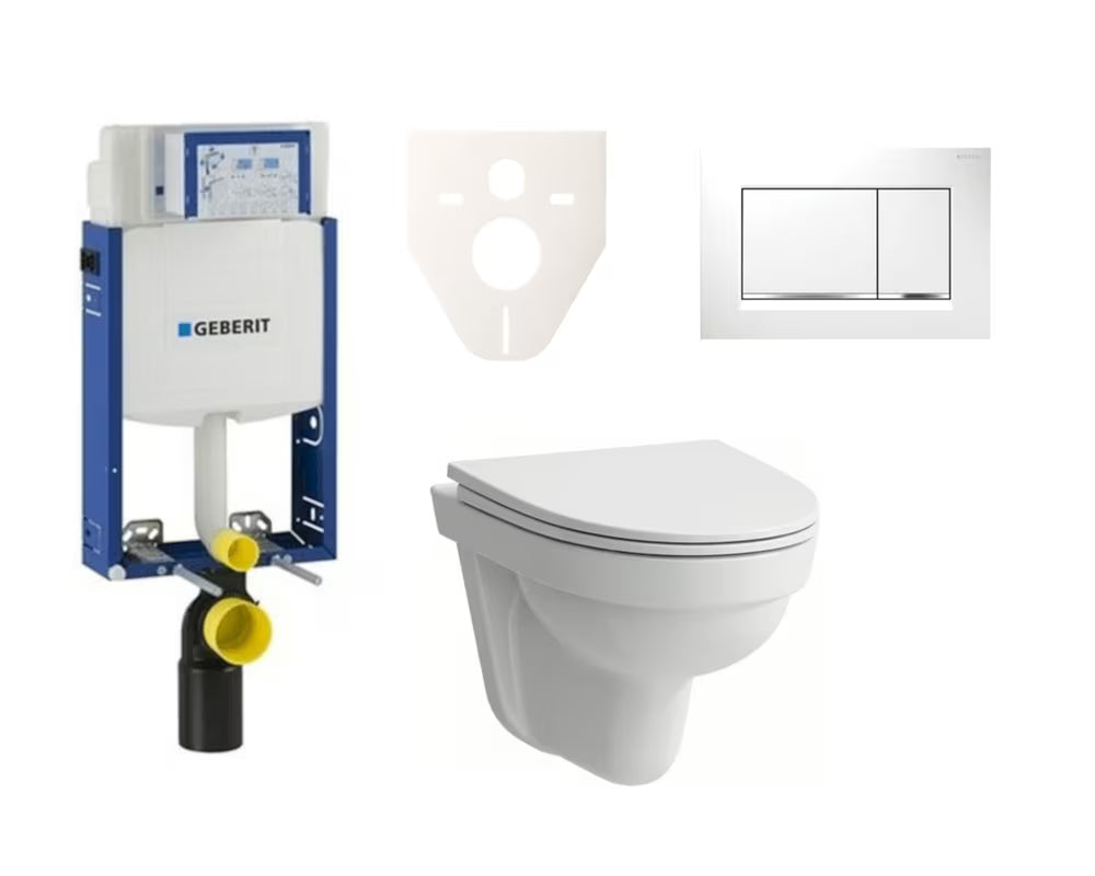 Pakabinami WC komplektas Laufen Pro Nordic su potinkiniu moduliu Geberit, berėmiu nuplovimu ir sėdyne softclose.