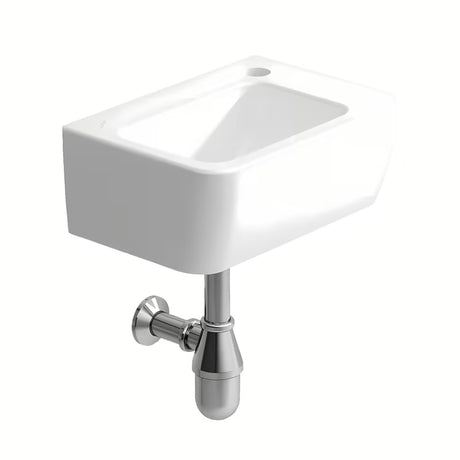 Baltas keraminis mažas praustuvas Laufen Pro S 45 x 34 cm su anga pro maišytuvui per vidurį