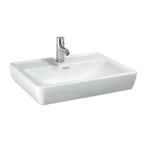 Laufen Pro keraminis pakabinamas praustuvas 60x48 cm, su centrine anga pro maišytuvui ir persipylimu