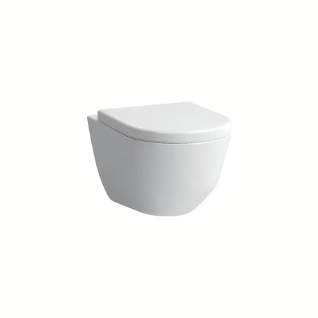 Balti pakabinamas KLOZETAS Laufen Pro s su berėme Rimless technologija ir paslėptu tvirtinimu EasyFit 2.0