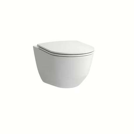 Baltas pakabinamas KLOZETAS Laufen Pro rimless  su slim sėdyne softclose ir paslėptu tvirtinimu.