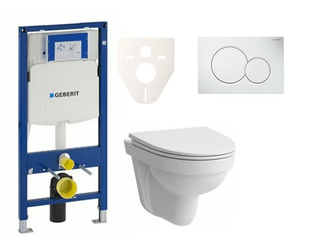 Pakabinami WC komplektas Laufen Pro Nordic su moduliu Geberit Duofix ir baltu nuleidimo mygtuku